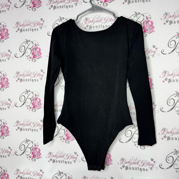 Bob Mackie blouses body suit embroidered jewels diamonds neckline stretchy - Picture 3 of 8